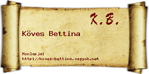 Köves Bettina névjegykártya