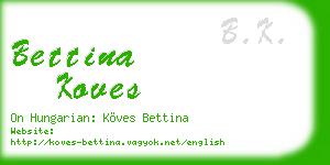bettina koves business card